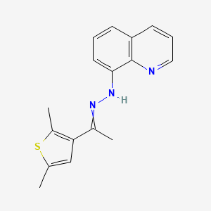 molecular formula C17H17N3S B11725916 8-{2-[1-(2,5-Dimethylthiophen-3-YL)ethylidene]hydrazin-1-YL}quinoline 