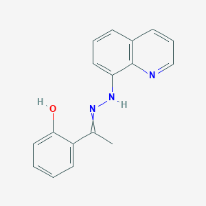 2-{1-[2-(Quinolin-8-YL)hydrazin-1-ylidene]ethyl}phenol