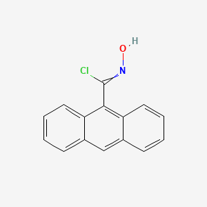 molecular formula C15H10ClNO B11725949 N-hydroxyanthracene-9-carbonimidoyl chloride 