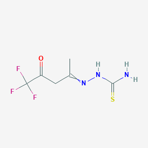 molecular formula C6H8F3N3OS B11725960 [(5,5,5-Trifluoro-4-oxopentan-2-ylidene)amino]thiourea 