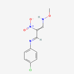 {3-[(4-Chlorophenyl)imino]-2-nitroprop-1-en-1-yl}(methoxy)amine