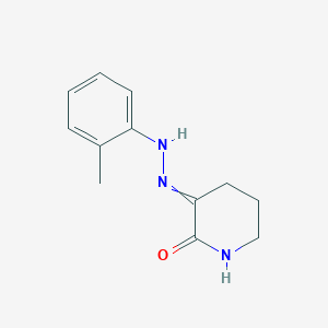 molecular formula C12H15N3O B11725981 3-[(2-Methylphenyl)hydrazinylidene]-2-piperidinone 