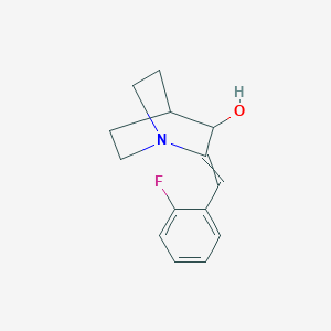 2-[(2-Fluorophenyl)methylidene]-1-azabicyclo[2.2.2]octan-3-ol