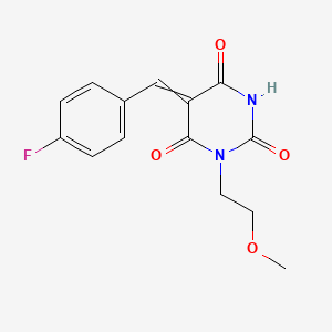 5-[(4-Fluorophenyl)methylidene]-1-(2-methoxyethyl)-1,3-diazinane-2,4,6-trione