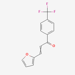 molecular formula C14H9F3O2 B11726020 3-(Furan-2-yl)-1-[4-(trifluoromethyl)phenyl]prop-2-en-1-one 