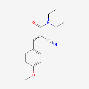 molecular formula C15H18N2O2 B11726026 2-cyano-N,N-diethyl-3-(4-methoxyphenyl)prop-2-enamide 