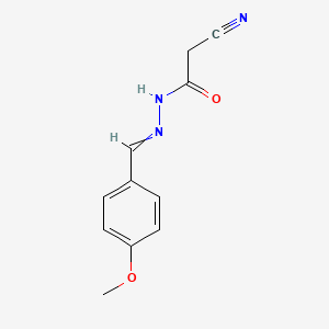 2-cyano-N'-[(4-methoxyphenyl)methylidene]acetohydrazide