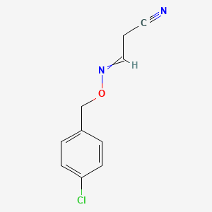 3-{[(4-Chlorophenyl)methoxy]imino}propanenitrile