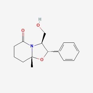 (2S,3S,8aR)-3-(hydroxymethyl)-8a-methyl-2-phenyl-hexahydro-2H-[1,3]oxazolo[3,2-a]pyridin-5-one