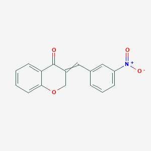 molecular formula C16H11NO4 B11726138 3-[(3-nitrophenyl)methylidene]-3,4-dihydro-2H-1-benzopyran-4-one 