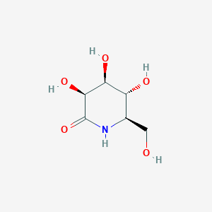 molecular formula C6H11NO5 B11726150 (3S,4S,5R,6R)-3,4,5-Trihydroxy-6-(hydroxymethyl)piperidin-2-one 