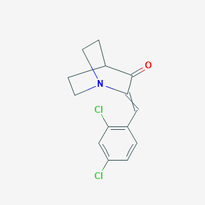 molecular formula C14H13Cl2NO B11726174 2-[(2,4-Dichlorophenyl)methylidene]-1-azabicyclo[2.2.2]octan-3-one 