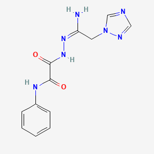 1-{N'-[(1Z)-1-amino-2-(1H-1,2,4-triazol-1-yl)ethylidene]hydrazinecarbonyl}-N-phenylformamide