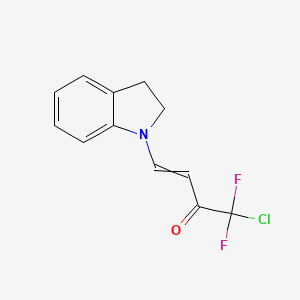 1-Chloro-4-(2,3-dihydroindol-1-yl)-1,1-difluorobut-3-en-2-one