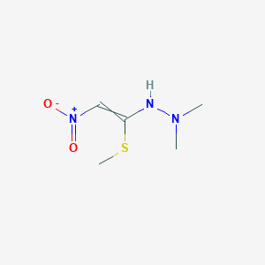 1,1-Dimethyl-2-[1-(methylsulfanyl)-2-nitroethenyl]hydrazine