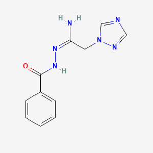 N-[(E)-[1-amino-2-(1,2,4-triazol-1-yl)ethylidene]amino]benzamide