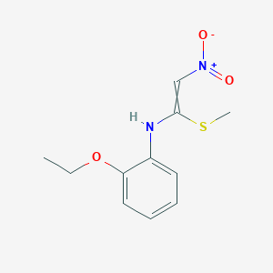 2-Ethoxy-N-[1-(methylsulfanyl)-2-nitroethenyl]aniline