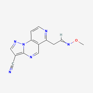 10-(2-Methoxyiminoethyl)-2,3,7,11-tetrazatricyclo[7.4.0.02,6]trideca-1(9),3,5,7,10,12-hexaene-5-carbonitrile