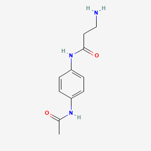 molecular formula C11H15N3O2 B11726352 3-Amino-N-(4-acetamidophenyl)propanamide 