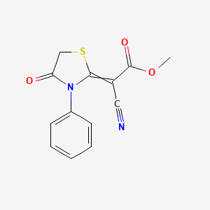 Methyl 2-cyano-2-(4-oxo-3-phenyl-1,3-thiazolidin-2-ylidene)acetate