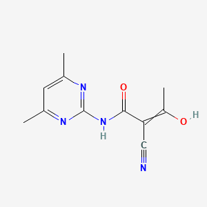 molecular formula C11H12N4O2 B11726397 2-cyano-N-(4,6-dimethylpyrimidin-2-yl)-3-hydroxybut-2-enamide 