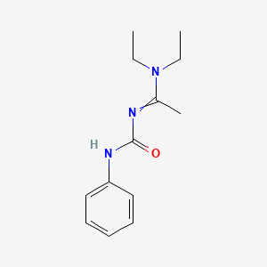 molecular formula C13H19N3O B11726429 3-[(1E)-1-(diethylamino)ethylidene]-1-phenylurea 