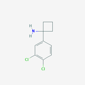 molecular formula C10H11Cl2N B11726445 1-(3,4-Dichlorophenyl)cyclobutanamine 