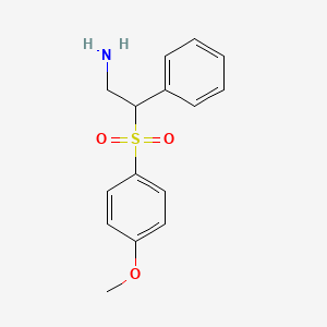 molecular formula C15H17NO3S B11726465 2-[(4-Methoxyphenyl)sulfonyl]-2-phenylethanamine 