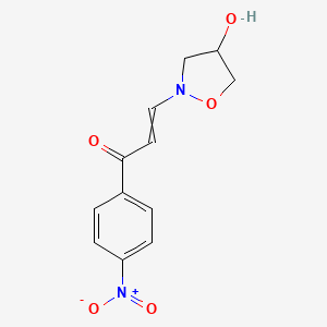 3-(4-Hydroxy-1,2-oxazolidin-2-yl)-1-(4-nitrophenyl)prop-2-en-1-one