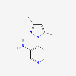 molecular formula C10H12N4 B11726493 4-(3,5-dimethyl-1H-pyrazol-1-yl)pyridin-3-amine 