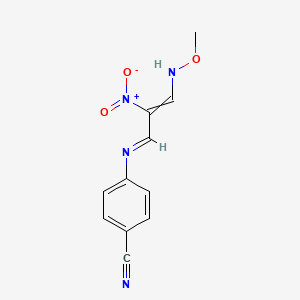 4-{[(1E,3E)-3-(methoxyimino)-2-nitroprop-1-en-1-yl]amino}benzonitrile