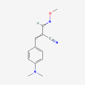 molecular formula C13H15N3O B11726505 3-[4-(Dimethylamino)phenyl]-2-[(methoxyimino)methyl]prop-2-enenitrile 