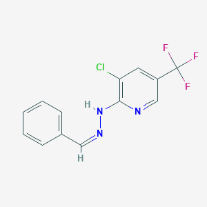 molecular formula C13H9ClF3N3 B11726521 3-chloro-2-[(2E)-2-(phenylmethylidene)hydrazin-1-yl]-5-(trifluoromethyl)pyridine 