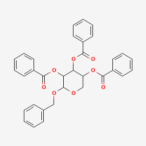 molecular formula C9H10O4 B1172654 Benzyl 2,3,4-tri-O-benzoylpentopyranoside CAS No. 13035-46-6