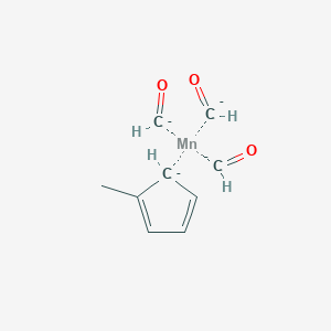 molecular formula C9H10MnO3-4 B11726581 (2-Methylcyclopenta-2,4-dien-1-YL)manganesetricarbaldehyde 