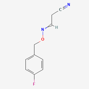 3-{[(4-Fluorophenyl)methoxy]imino}propanenitrile