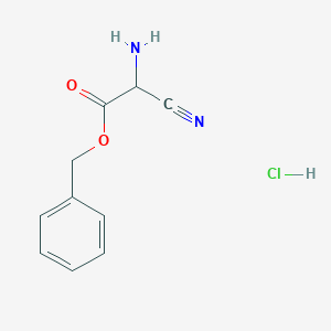 molecular formula C10H11ClN2O2 B11726588 Benzyl 2-Amino-2-cyanoacetate Hydrochloride 