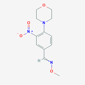 molecular formula C12H15N3O4 B11726592 Methoxy({[4-(morpholin-4-yl)-3-nitrophenyl]methylidene})amine 