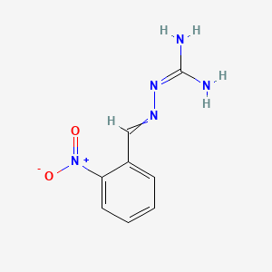 molecular formula C8H9N5O2 B11726596 N-{[(2-nitrophenyl)methylidene]amino}guanidine 