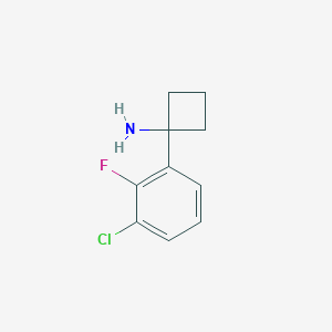 molecular formula C10H11ClFN B11726682 1-(3-Chloro-2-fluorophenyl)cyclobutanamine 