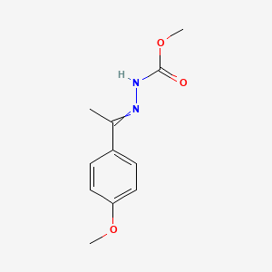 molecular formula C11H14N2O3 B11726705 N'-[1-(4-methoxyphenyl)ethylidene]methoxycarbohydrazide 