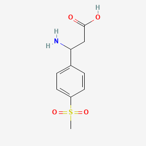 molecular formula C10H13NO4S B11726715 3-Amino-3-[4-(methylsulfonyl)phenyl]propionic Acid 