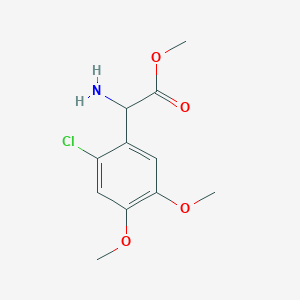 molecular formula C11H14ClNO4 B11726717 Methyl 2-Amino-2-(2-chloro-4,5-dimethoxyphenyl)acetate 