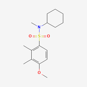 molecular formula C16H25NO3S B1172677 N-cyclohexyl-4-methoxy-N,2,3-trimethylbenzenesulfonamide 