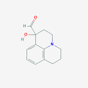 molecular formula C13H15NO2 B11726772 1H,5H-Benzo[ij]quinolizin-5-one,2,3,6,7-tetrahydro-1-hydroxy-1-methyl- 