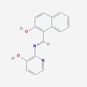 molecular formula C16H12N2O2 B11726782 2-[(E)-[(2-Hydroxynaphthalen-1-YL)methylidene]amino]pyridin-3-OL 