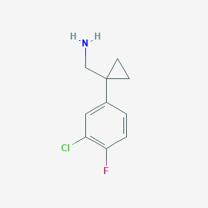 1-(3-Chloro-4-fluorophenyl)cyclopropanemethanamine