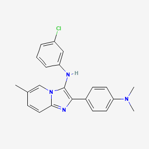 molecular formula C22H21ClN4 B1172679 N-(3-chlorophenyl)-2-[4-(dimethylamino)phenyl]-6-methylimidazo[1,2-a]pyridin-3-amine 