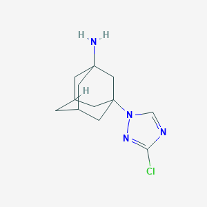 molecular formula C12H17ClN4 B11726792 3-(3-chloro-1H-1,2,4-triazol-1-yl)tricyclo[3.3.1.1~3,7~]decan-1-amine 