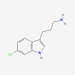 molecular formula C11H13ClN2 B11726804 3-(6-chloro-1H-indol-3-yl)propan-1-amine 